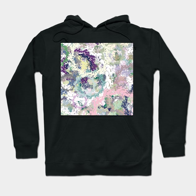 Random Rabbits - abstract dark pastel rabbit pattern Hoodie by aeolia